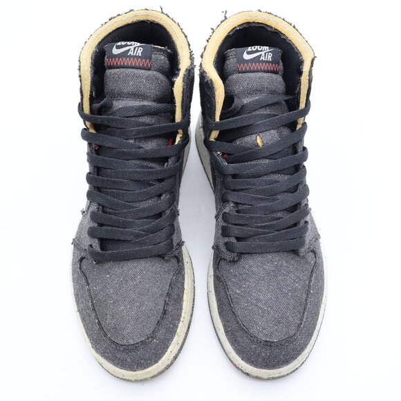 Nike Jordan 1 Men's Size 8 Retro High Zoom Crater Sneakers Black Grey CW2414-001 - Picture 2 of 9